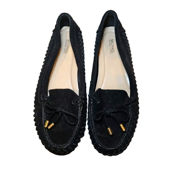 MICHAEL Michael Kors Womens Black Suede Classic Designer Everyday Moccasin 9.5 - Picture 2 of 13